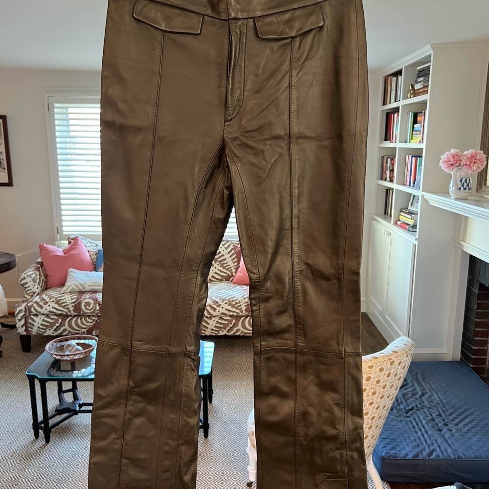 H&M studio black Leather Pants
